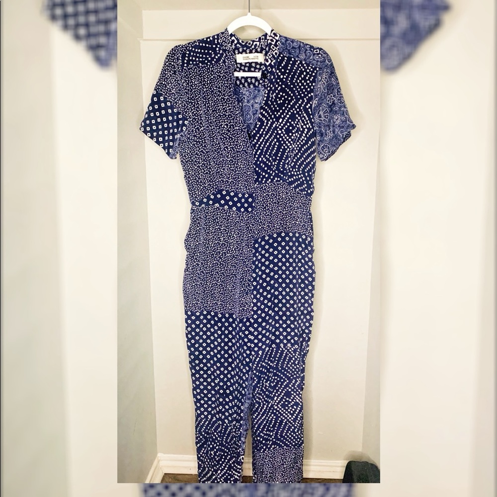 Diane Von Furstenburg Multi Pattern Jumpsuit